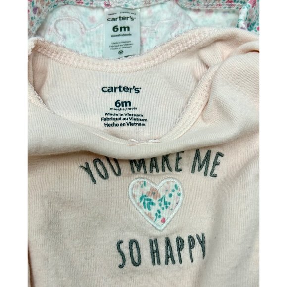 2 Baby Girl's Outfits - 2 Leggings, 1 Body Suit, & 1 Shirt - Size 6 Month - Picture 6 of 7